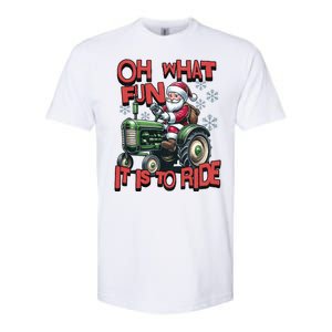 Farm Fun To Ride Santa Tractor Christmas Softstyle CVC T-Shirt