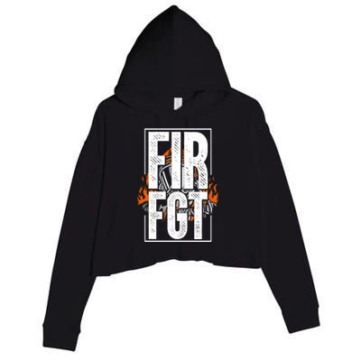 Firefighter Fire Truck Fire Departt Rescue Fire Gift Crop Fleece Hoodie