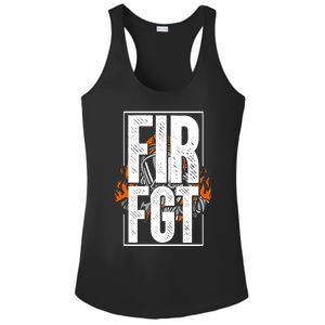 Firefighter Fire Truck Fire Departt Rescue Fire Gift Ladies PosiCharge Competitor Racerback Tank