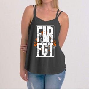 Firefighter Fire Truck Fire Departt Rescue Fire Gift Women's Strappy Tank