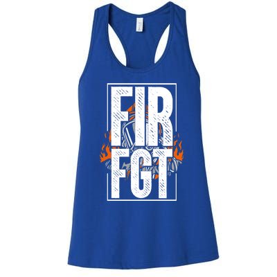 Firefighter Fire Truck Fire Departt Rescue Fire Gift Women's Racerback Tank