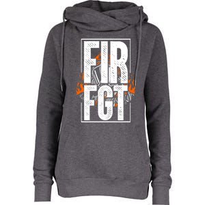 Firefighter Fire Truck Fire Departt Rescue Fire Gift Womens Funnel Neck Pullover Hood