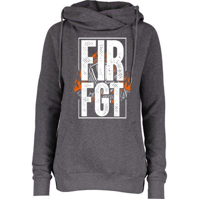 Firefighter Fire Truck Fire Departt Rescue Fire Gift Womens Funnel Neck Pullover Hood