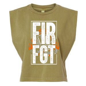 Firefighter Fire Truck Fire Departt Rescue Fire Gift Garment-Dyed Women's Muscle Tee