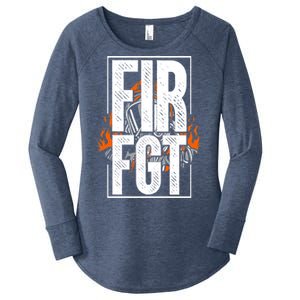 Firefighter Fire Truck Fire Departt Rescue Fire Gift Women's Perfect Tri Tunic Long Sleeve Shirt