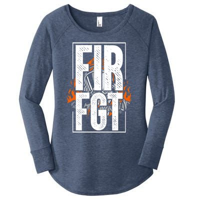 Firefighter Fire Truck Fire Departt Rescue Fire Gift Women's Perfect Tri Tunic Long Sleeve Shirt