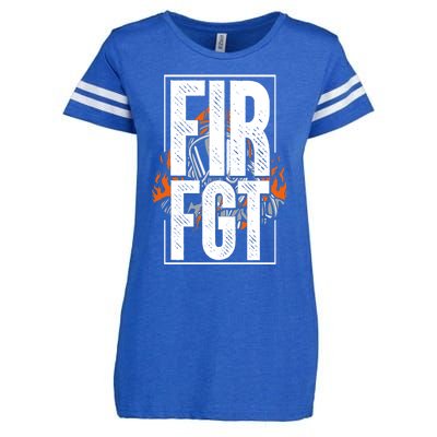 Firefighter Fire Truck Fire Departt Rescue Fire Gift Enza Ladies Jersey Football T-Shirt