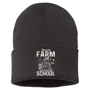 Funny Farmer Tractor Tractor Lover Rancher Sustainable Knit Beanie