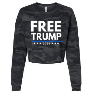 #Freetrump, Free Trump, Trump Is Innocent Free Trump 2024 Cropped Pullover Crew