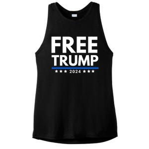 #Freetrump, Free Trump, Trump Is Innocent Free Trump 2024 Ladies PosiCharge Tri-Blend Wicking Tank