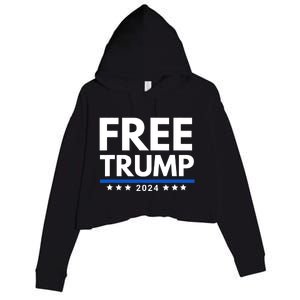 #Freetrump, Free Trump, Trump Is Innocent Free Trump 2024 Crop Fleece Hoodie