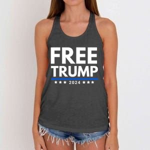 #Freetrump, Free Trump, Trump Is Innocent Free Trump 2024 Women's Knotted Racerback Tank