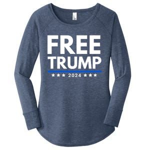 #Freetrump, Free Trump, Trump Is Innocent Free Trump 2024 Women's Perfect Tri Tunic Long Sleeve Shirt