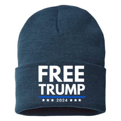 #Freetrump, Free Trump, Trump Is Innocent Free Trump 2024 Sustainable Knit Beanie