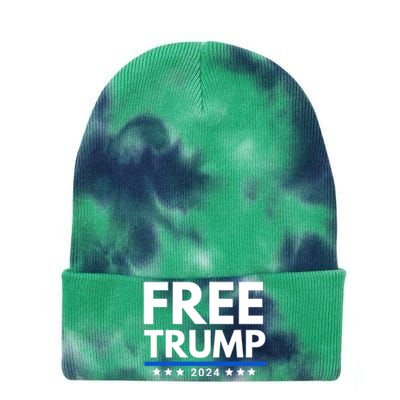 #Freetrump, Free Trump, Trump Is Innocent Free Trump 2024 Tie Dye 12in Knit Beanie