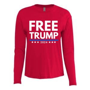 #Freetrump, Free Trump, Trump Is Innocent Free Trump 2024 Womens Cotton Relaxed Long Sleeve T-Shirt