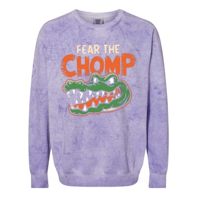 Florida Fear The Chomp Gator Colorblast Crewneck Sweatshirt