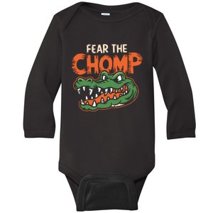 Florida Fear The Chomp Gator Baby Long Sleeve Bodysuit