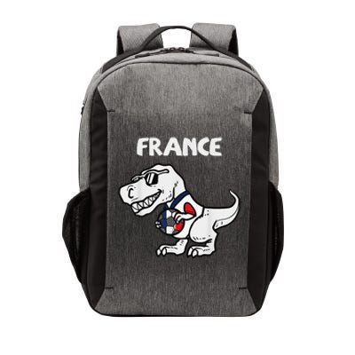 Funny France Trex Dino French Flag Soccer Fan Vector Backpack