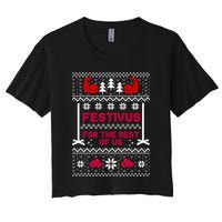 Festivus For The Rest Of Us Christmas Sweater Classic Women's Crop Top Tee