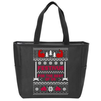Festivus For The Rest Of Us Christmas Sweater Classic Zip Tote Bag