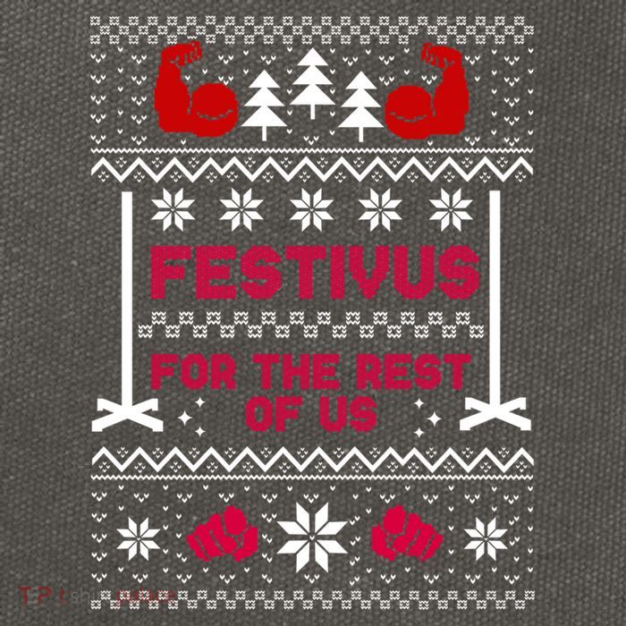 Festivus For The Rest Of Us Christmas Sweater Classic Cotton Canvas Backpack