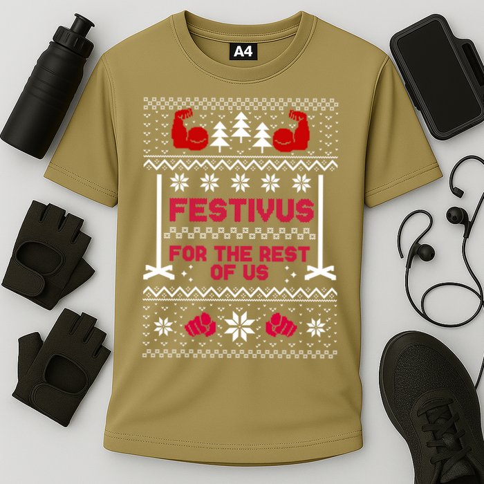 Festivus For The Rest Of Us Christmas Sweater Classic Cooling Performance Crew T-Shirt