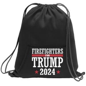 Firefighters For Trump 2024 President Republican Firefighter Sweatshirt Cinch Pack Bag