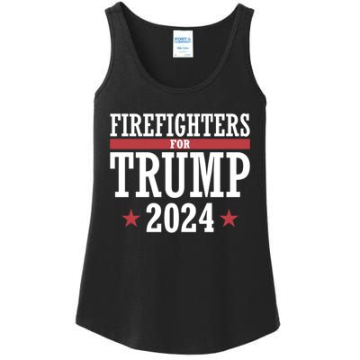 Firefighters For Trump 2024 President Republican Firefighter Ladies Essential Tank