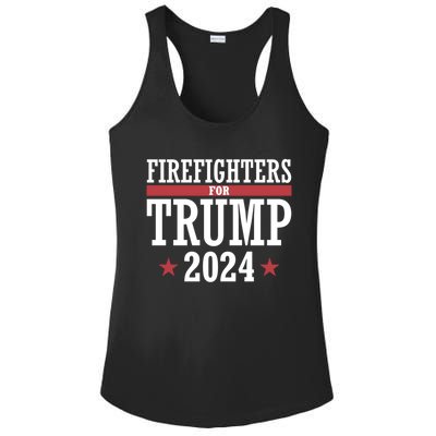 Firefighters For Trump 2024 President Republican Firefighter Ladies PosiCharge Competitor Racerback Tank