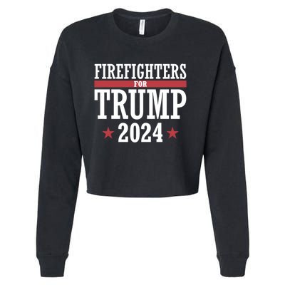 Firefighters For Trump 2024 President Republican Firefighter Cropped Pullover Crew