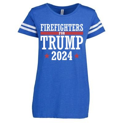 Firefighters For Trump 2024 President Republican Firefighter Enza Ladies Jersey Football T-Shirt