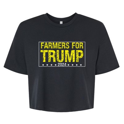 Farmers For Trump 2024 Bella+Canvas Jersey Crop Tee