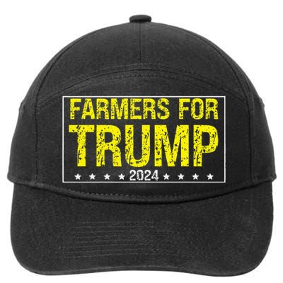 Farmers For Trump 2024 7-Panel Snapback Hat