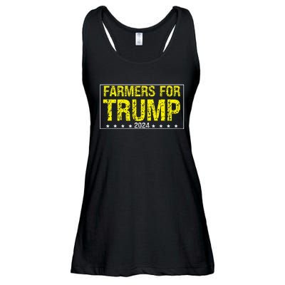 Farmers For Trump 2024 Ladies Essential Flowy Tank