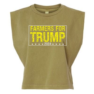 Farmers For Trump 2024 Garment-Dyed Women's Muscle Tee