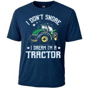 Farming Farmer Tee I Dont Snore I Dream Im A Tractor Cooling Performance Crew T-Shirt