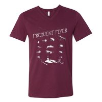 Fly Fishing Tying Funny Fisherman Christmas Fathers Day Gift V-Neck T-Shirt