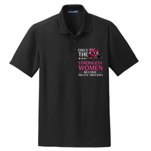 Funny Female Truck Driver Design For  Trucking Dry Zone Grid Polo