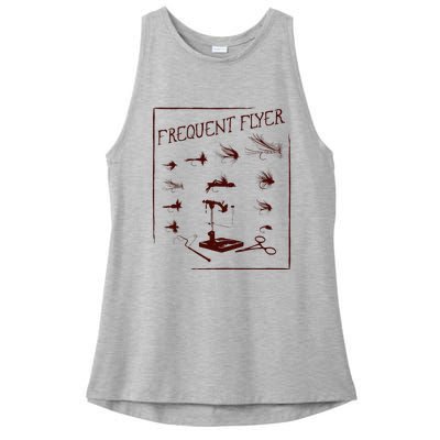 Fly Fishing Tying Funny Fisherman Christmas Fathers Day Gift Short Sleeve Ladies PosiCharge Tri-Blend Wicking Tank