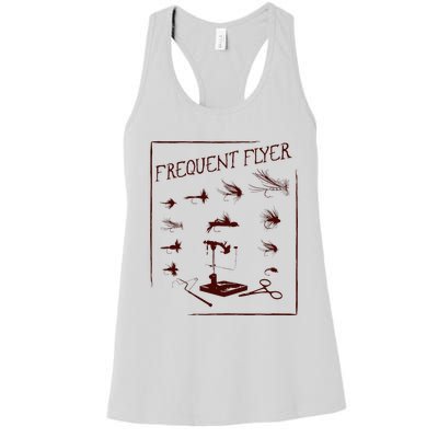 Fly Fishing Tying Funny Fisherman Christmas Fathers Day Gift Short Sleeve Women's Racerback Tank