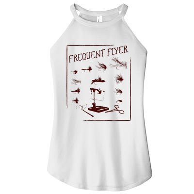 Fly Fishing Tying Funny Fisherman Christmas Fathers Day Gift Short Sleeve Women's Perfect Tri Rocker Tank