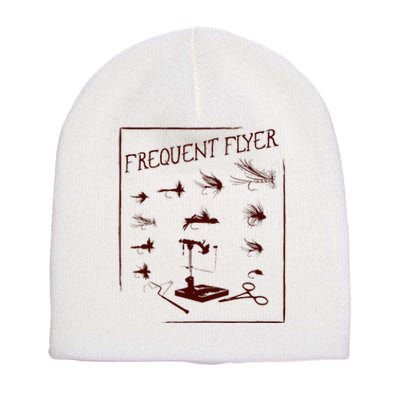 Fly Fishing Tying Funny Fisherman Christmas Fathers Day Gift Short Sleeve Short Acrylic Beanie