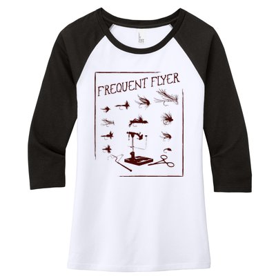 Fly Fishing Tying Funny Fisherman Christmas Fathers Day Gift Short Sleeve Women's Tri-Blend 3/4-Sleeve Raglan Shirt