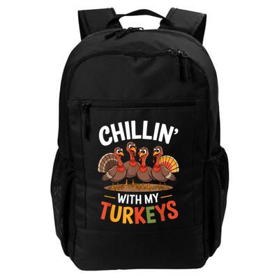 Funny Family Thanksgiving Chillin With My Turkeys Backpack