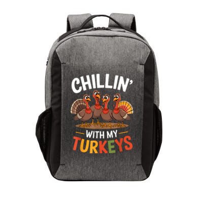 Funny Family Thanksgiving Chillin With My Turkeys Vector Backpack