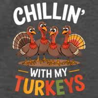 Funny Family Thanksgiving Chillin With My Turkeys Vector Backpack