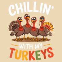 Funny Family Thanksgiving Chillin With My Turkeys 25L Jumbo Tote