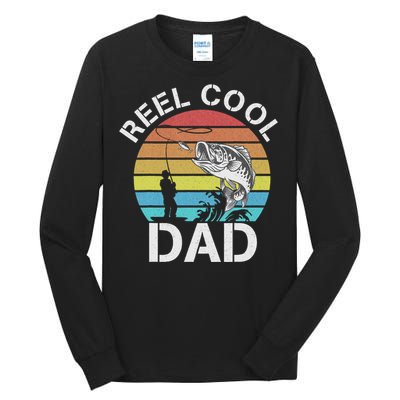 Funny Fishing tee Vintage Reel Cool Grandpa Tall Long Sleeve T-Shirt