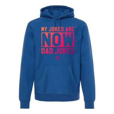 Funny First Time Dad Funny Gift New Father Dad Jokes Gift Premium Hoodie